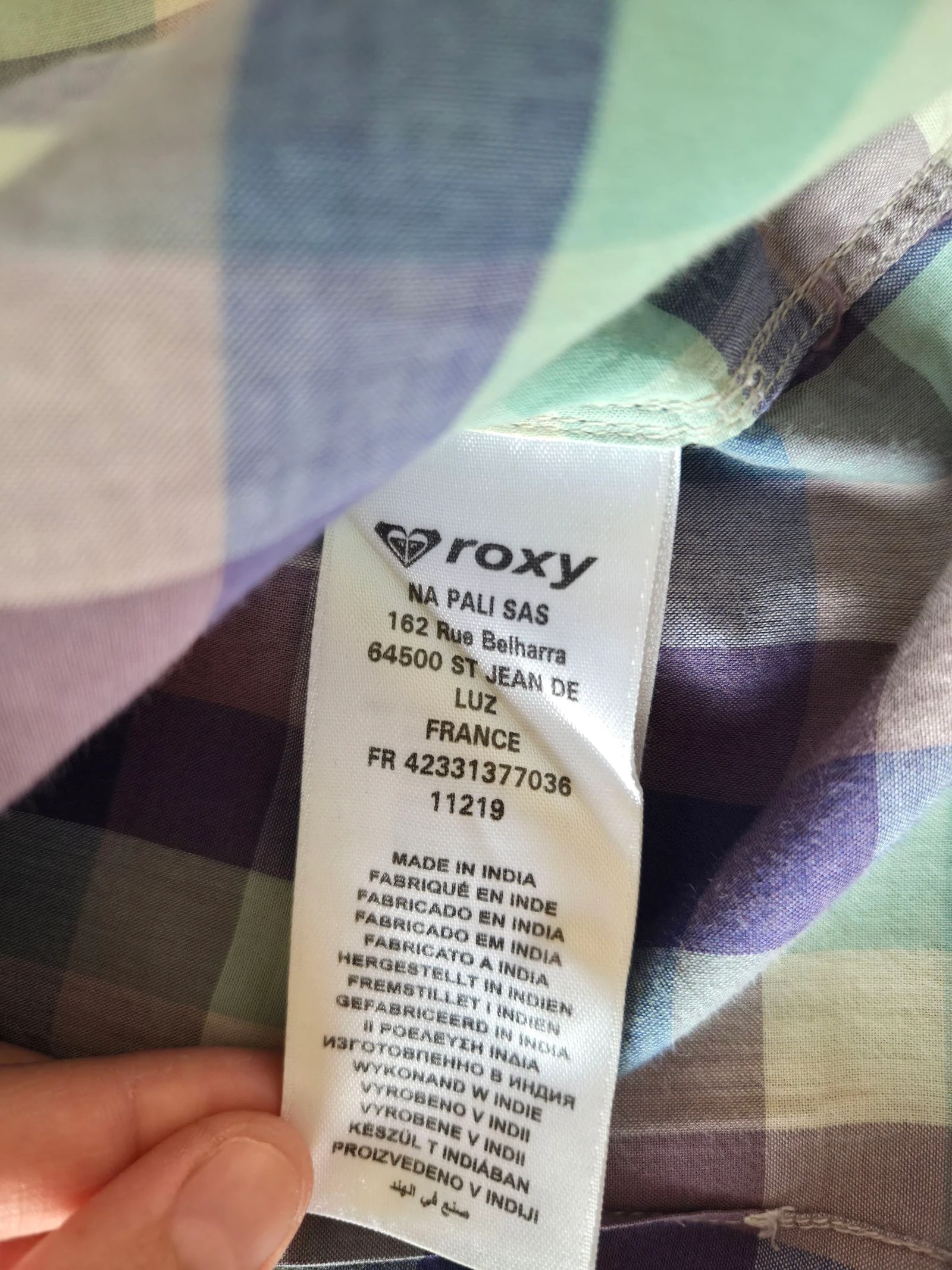 Roxy Checkered Shirt Size 36 – photo 7